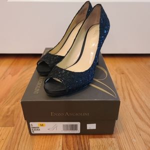 Enzo Angiolini Maven Black Peeptoe Pumps
